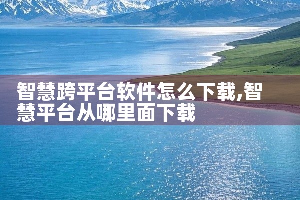 智慧跨平台软件怎么下载