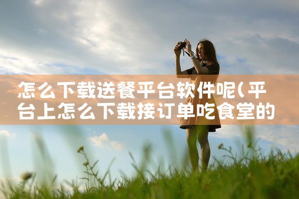怎么下载送餐平台软件呢