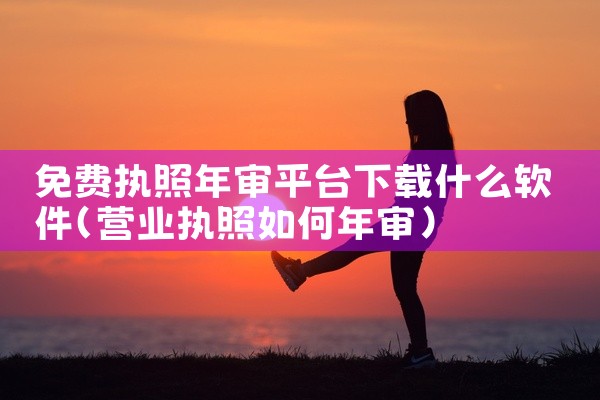 免费执照年审平台下载什么软件