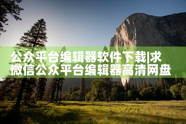 公众平台编辑器软件下载