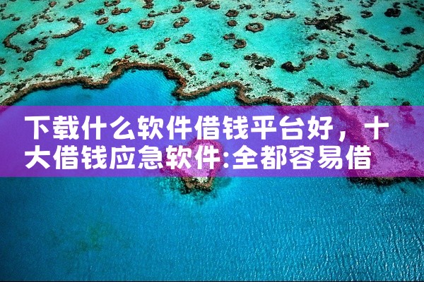下载什么软件借钱平台好