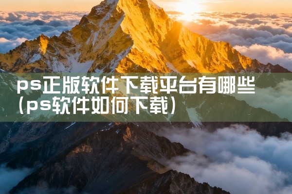 ps正版软件下载平台有哪些