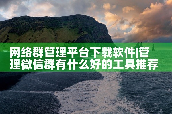 网络群管理平台下载软件