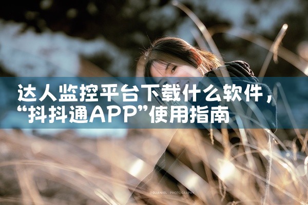 达人监控平台下载什么软件